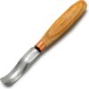 Bent Gouge Wood Carving Spoon Tool with Wooden Handle