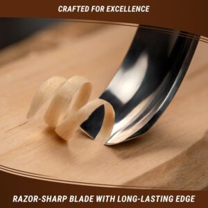 Bent Gouge Wood Carving Spoon Tool with Wooden Handle - Image 5