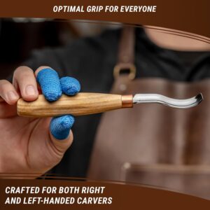 Bent Gouge Wood Carving Spoon Tool with Wooden Handle - Image 6