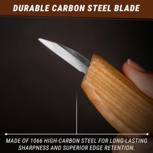 Ergonomic Wood Carving Detail Knife with Wooden Handle - Image 5