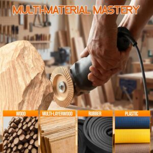 Five Piece Angle Grinder Wood Carving Disc Set - Image 5