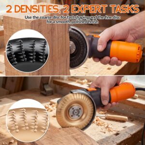 Five Piece Angle Grinder Wood Carving Disc Set - Image 6