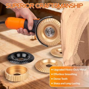 Five Piece Angle Grinder Wood Carving Disc Set - Image 7
