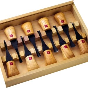Wood Carving Chisel Tool Set with Wooden Handles and Storage Case - Image 10