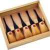 Wood Carving Chisel Tool Set with Wooden Handles and Storage Case
