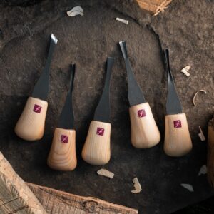 Wood Carving Chisel Tool Set with Wooden Handles and Storage Case - Image 4