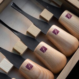 Wood Carving Chisel Tool Set with Wooden Handles and Storage Case - Image 7
