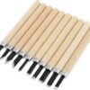 Ten Piece Wood Carving Chisel Set with Wooden Handles