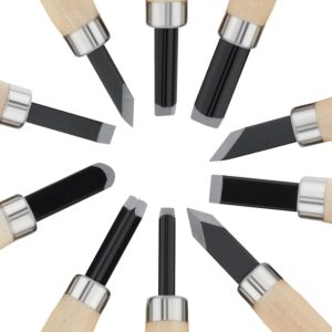 Ten Piece Wood Carving Chisel Set with Wooden Handles - Image 7