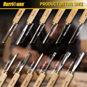 Twelve Piece Wood Carving Chisel Tool Set With Canvas Roll - Image 7