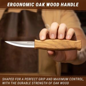 Wood Carving Sloyd Knife with Brown Leather Sheath - Image 8