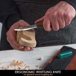Wood Carving Tool Set with Leather Roll-Up Case - Image 5